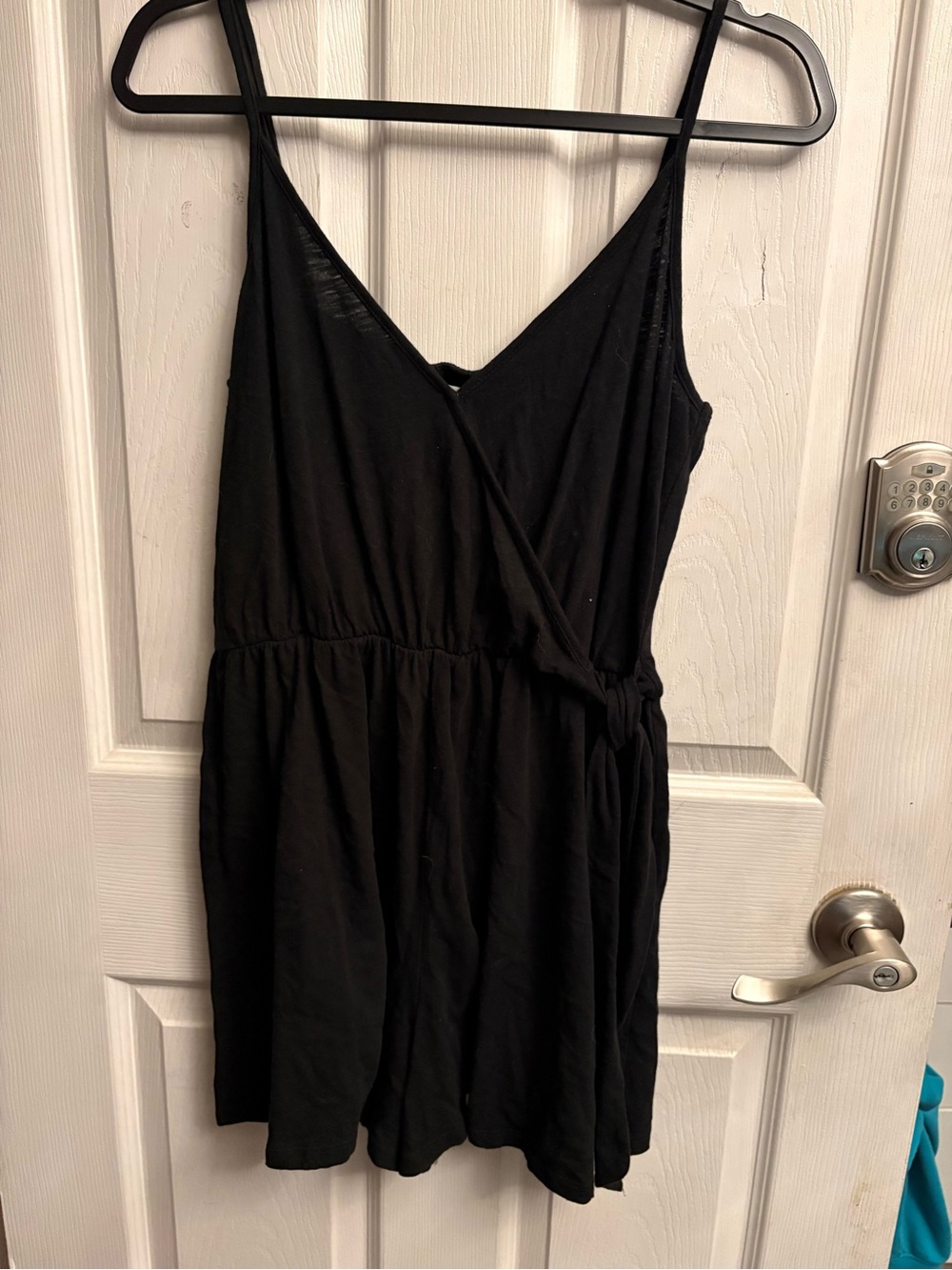Z Supply Black Sleeveless Wrap-Front Dress